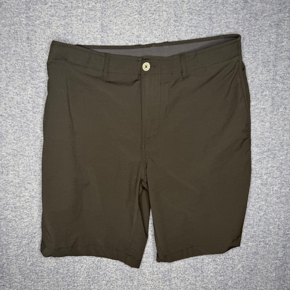 BKE Hybrid Athletic Fit Shorts Mens 33W Black Stretch Quick Dry 10 Inseam